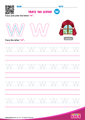 Write lowercase letter "w"